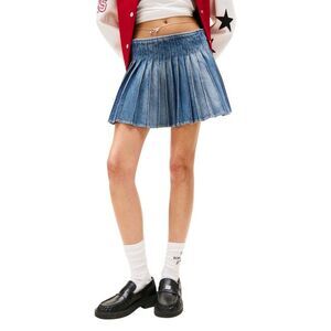 Tommy Hilfiger Jeans Blue Recycled Cotton Mini Women's Skirt